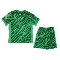 Echipament fotbal Liverpool Portar Tricou Deplasare 2024-25 pentru copii maneca scurta (+ Pantaloni scurti)